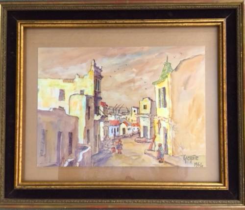 Gregoire Boonzaier  "District Six"  Original Water Colour, Signed and Dated by Gregoire