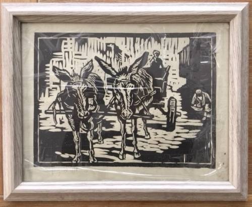 Greqoire Boonzaier `DONKEY CART` Signed in Pencil