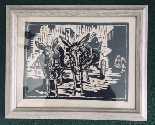 Greqoire Boonzaier `DONKEY CART` Signed in Pencil