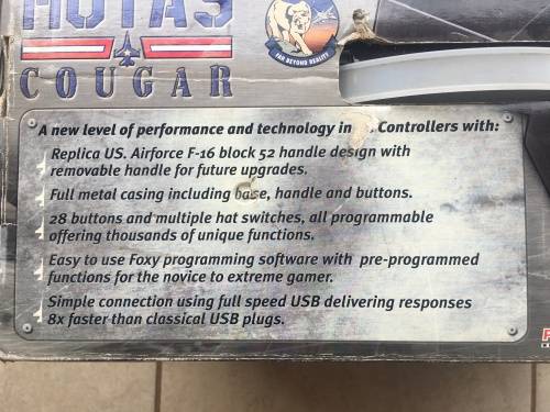 Thrustmaster Hotas Couger PC Flight Set.