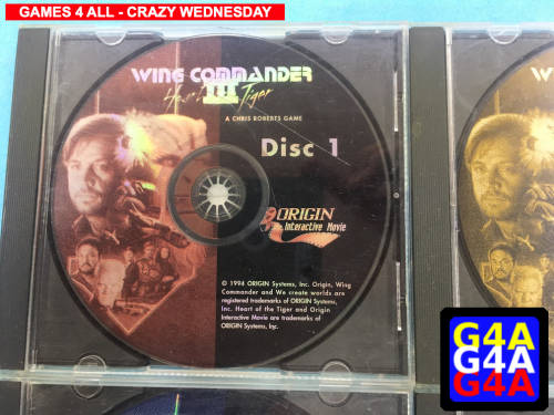 Wing Commander 3 Heart of the Tiger - Disks + Jewel Case