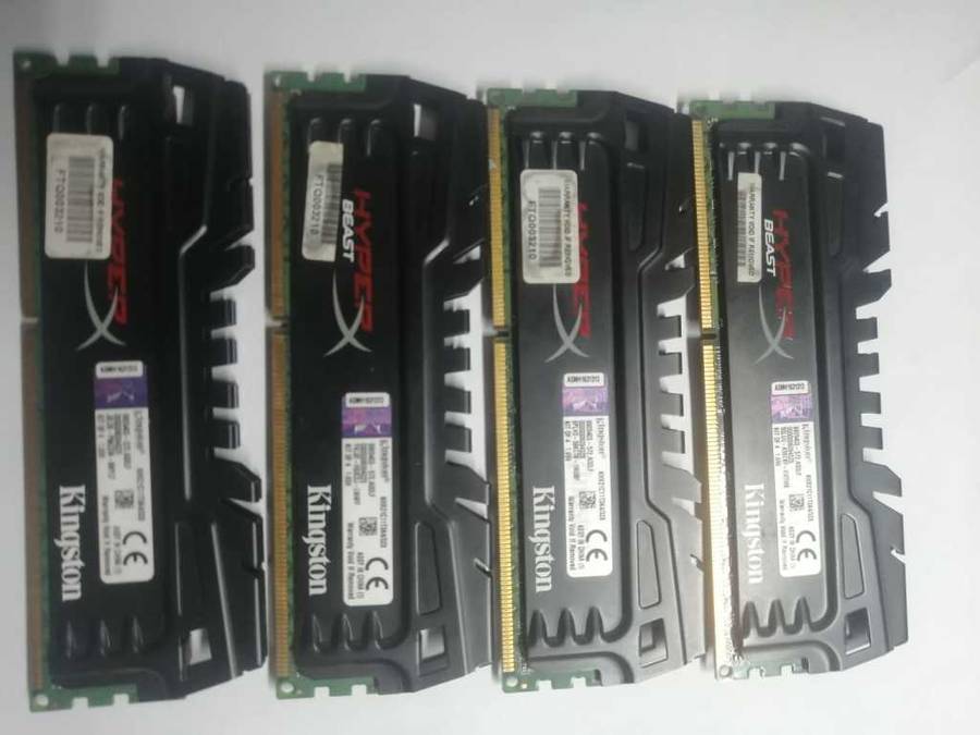 8gb x 4 2133hz Ram DDR3 Kingston Hyper X fury Beast (32GB)