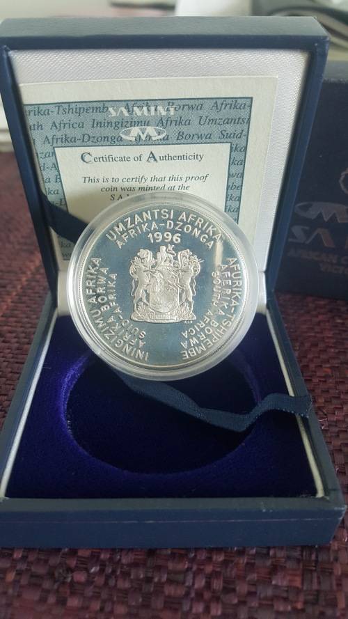 ###1996 African Cup of nations Silver R2 Coin## Low start