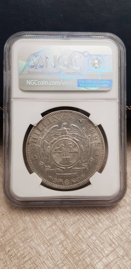 ###1892 AU Details 5 Shilling Single Shaft Coin###Low R1 start