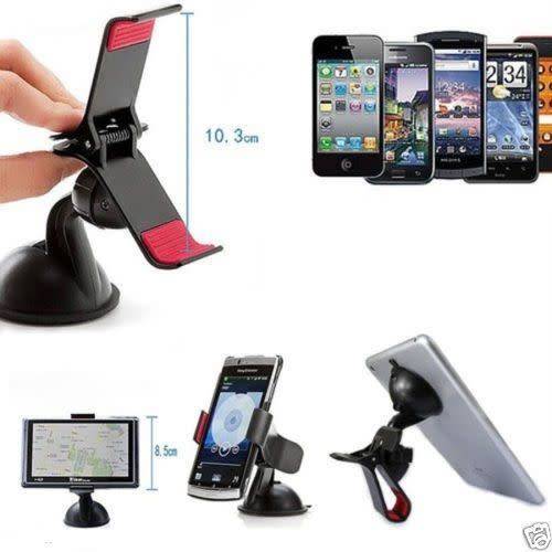 360° Universal Car Windshield Mount Stand Holder For iPhone Samsung GPS
