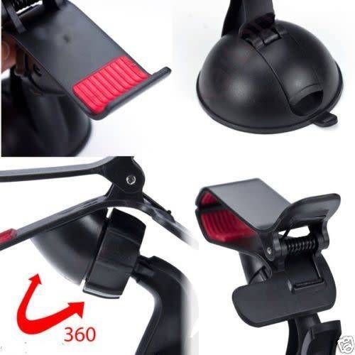 360° Universal Car Windshield Mount Stand Holder For iPhone Samsung GPS