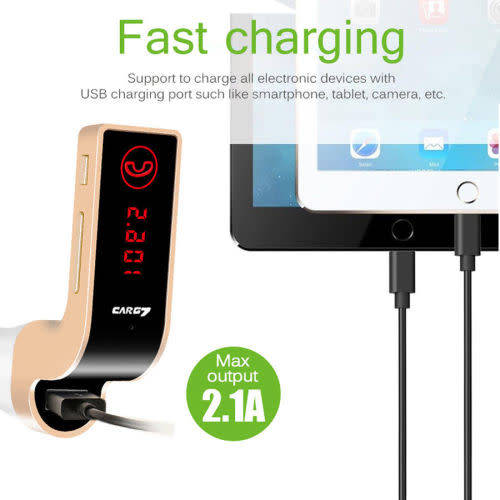 G7 Car Charger Wireless MP3 Music Player LCD Display Bluetooth Audio Receiver