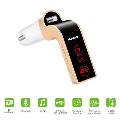 G7 Car Charger Wireless MP3 Music Player LCD Display Bluetooth Audio Receiver