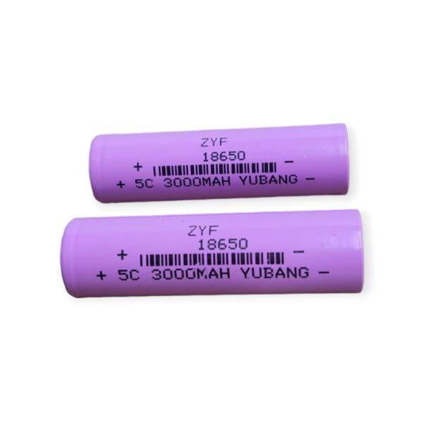 2 Batteries 3000mah Rechargeable 18650