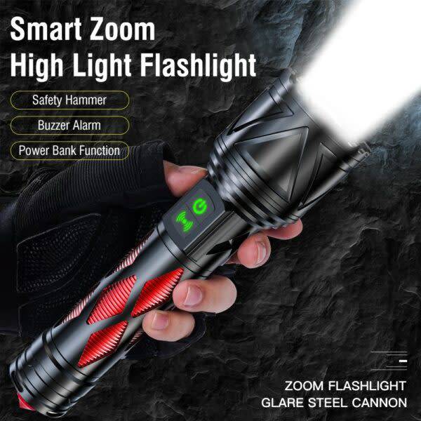 Multifunctional Rechargeable Laser Flashlight Aluminum Alloy