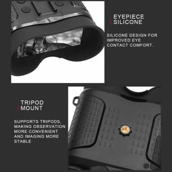 Top-Mounted Waterproof Night Vision Binocular Camera With Starlight Sensor 1080P