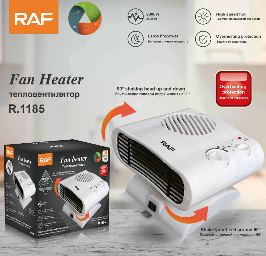 Household 2000w Home Heater Mini Fan