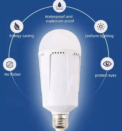 Led 12W Household Rechargeable Bulb E27