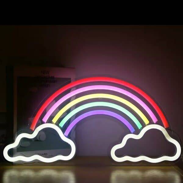 Led Rainbow Cloud Neon Sign