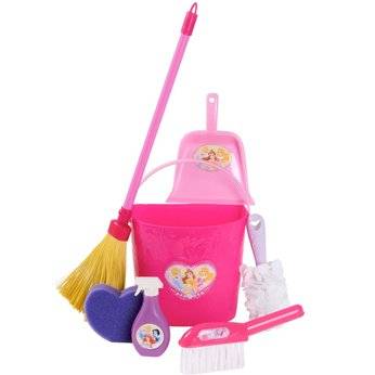 PINK ! Magical Cleaning kitchen playset with with bucket, mop, etc etc -gift to any little girl