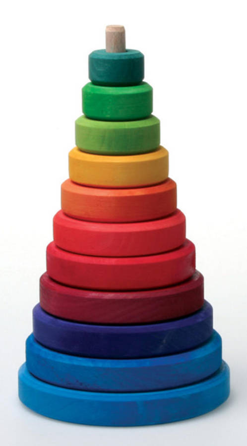 Educational Wooden stack ring set set,  very educational and developmental gift!