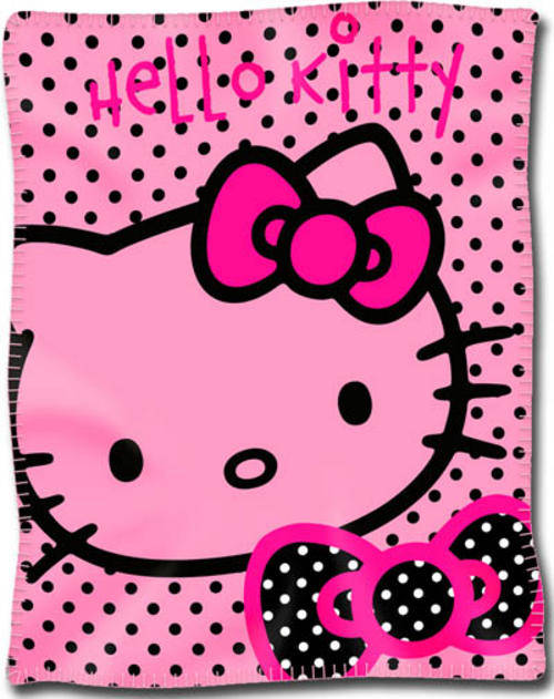 Hello kitty - Polar fleece blanket (bow) - R1 NO Reserve Auction