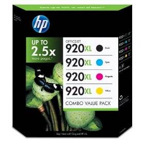 Set of Original HP920XL Cartridges (Officejet Pro 6000 / Pro 6500 / Pro 7500)