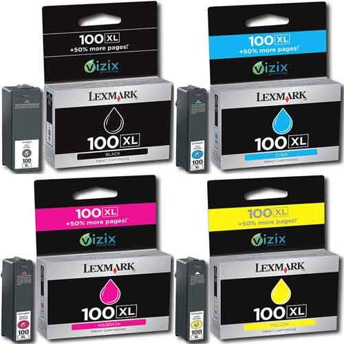 Set of Original Lexmark 100XL Cartridges
