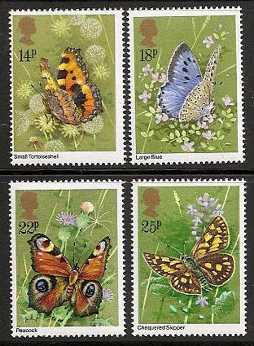 1981 : SET OF 4 : BUTTERFLIES : UNMOUNTED MINT