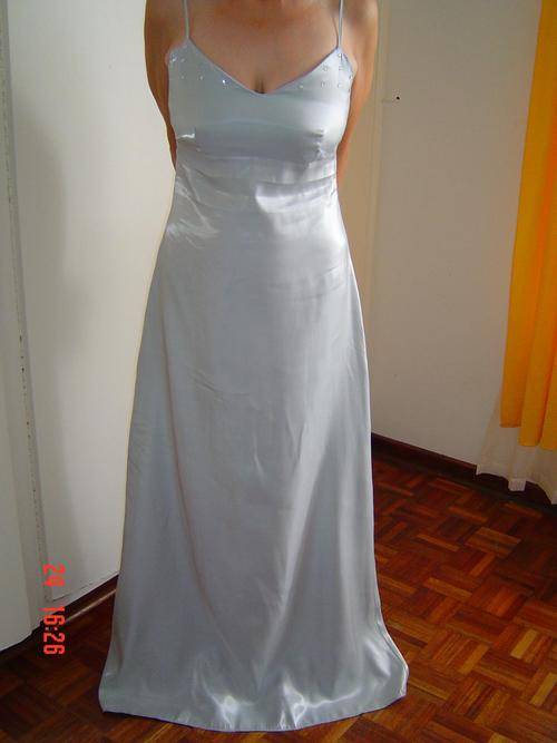 Pale grey evening matric dance dress