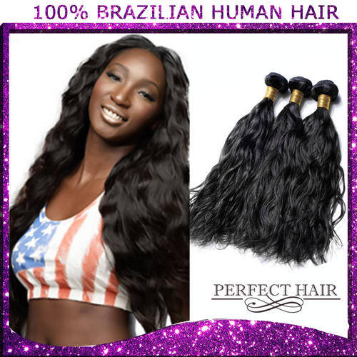Virgin Brazilian hair weave bundles, Natural wave ,3 bundles,16" -30"