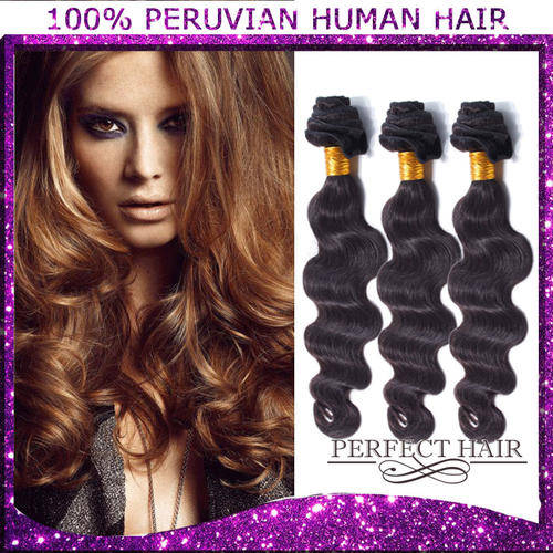 Peruvian virgin human hair ,Body Wave 12"-30",300g