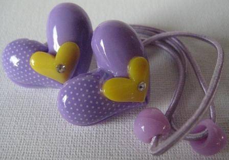 HAIR TIES **PURPLE** HEARTS