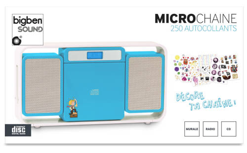 Bigben Interactive Speaker: Big Ben, HiFi Portable CD Player + Stickers