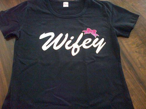 NOVELTY 'WIFEY' T-SHIRT