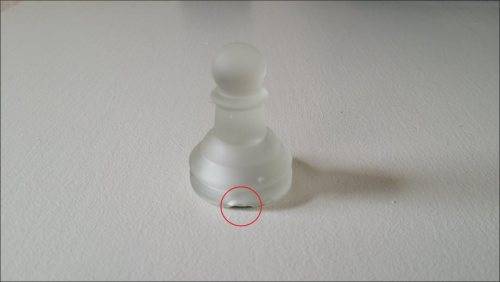 glass chess set 32 piece 35cm 35 wooden case storage frosted frost clear top