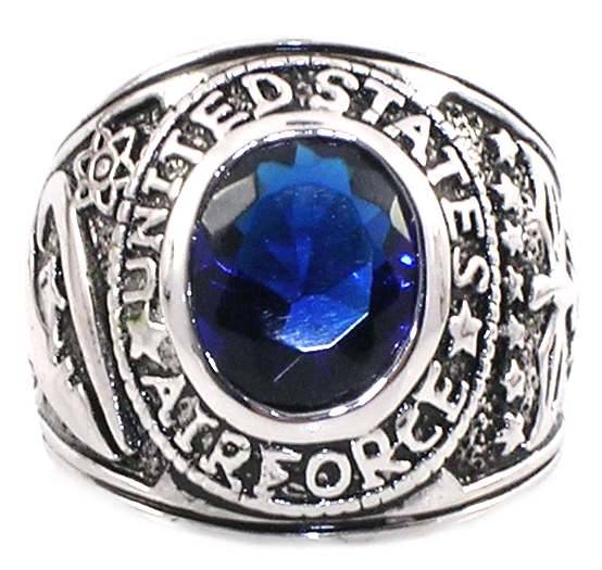 US AIRFORCE MEN'S RING STAINLESS STEEL  SIZE 12