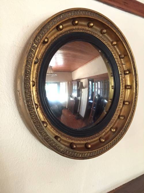 Antique Gilt Convex Mirror