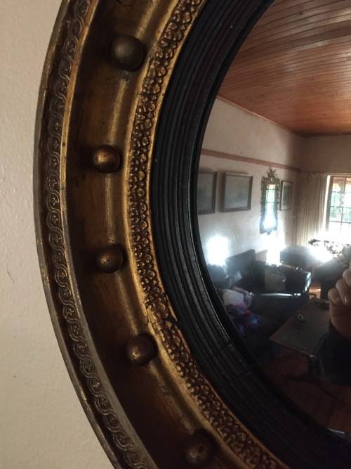 Antique Gilt Convex Mirror