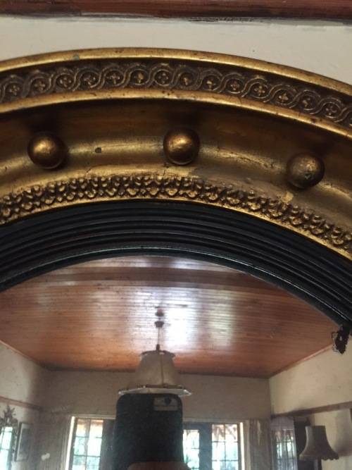 Antique Gilt Convex Mirror