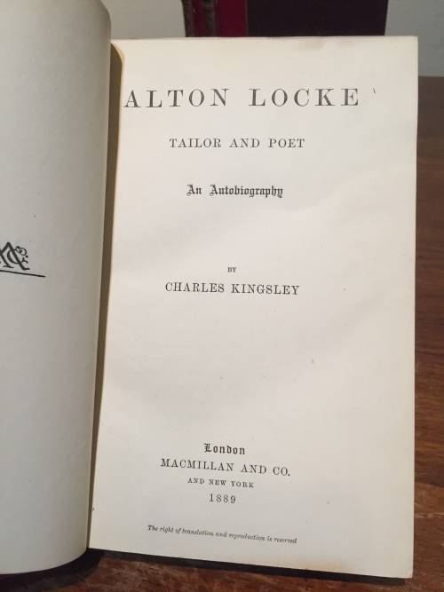 Set of four books by Charles Kingsley, Macmillan and Co, 1889