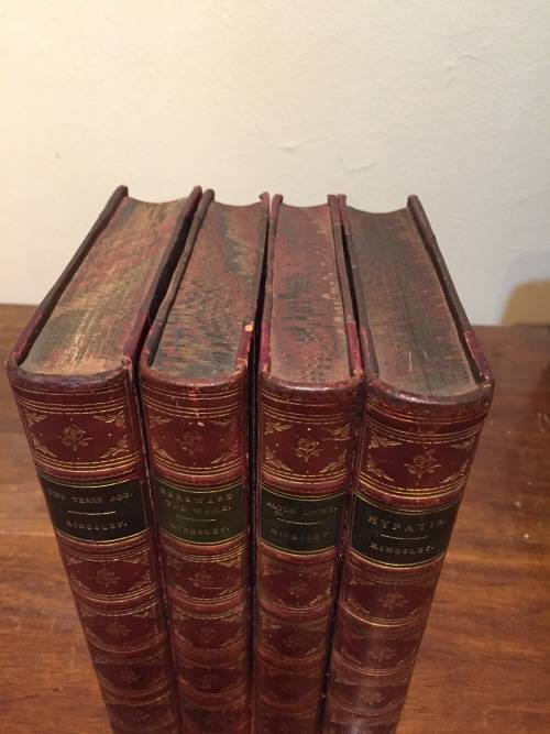 Set of four books by Charles Kingsley, Macmillan and Co, 1889