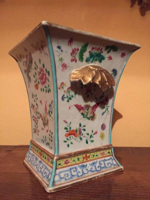 Antique Hand Painted Vase - chipped