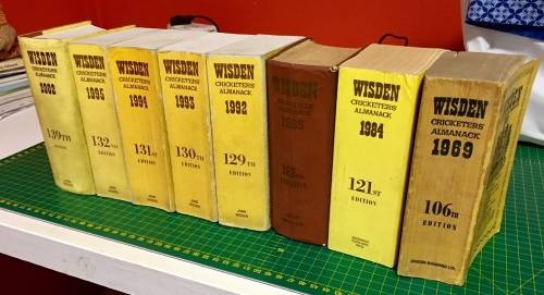 Wisden Cricketers' Almanack - Collection of eight books