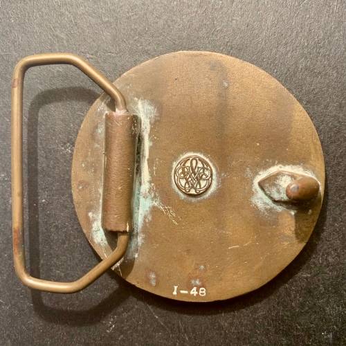 Bergamot Brass Works Art Nouveau style Belt Buckle