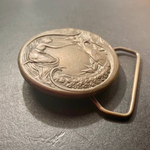 Bergamot Brass Works Art Nouveau style Belt Buckle