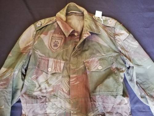 Rhodesian Army camo bushjacket. BSAP, dyed. Local postage only.