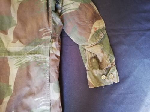 Rhodesian Army camo bushjacket. BSAP, dyed. Local postage only.