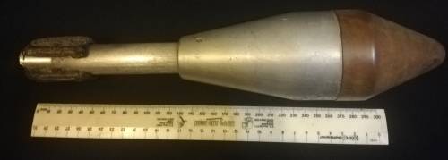 SADF Practice Energa rifle grenade. R1 rifle. Totally inert.