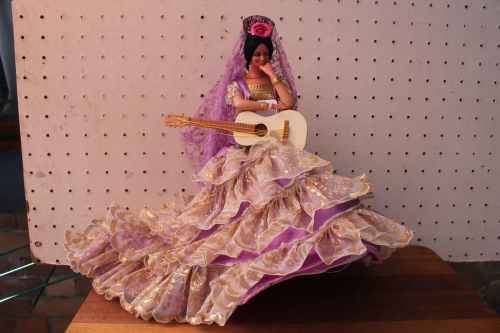 Vintage Spanish Marin Chiclana Flamenco Dancer with Guitar LARGE