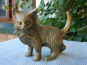 Brass Walking Cat