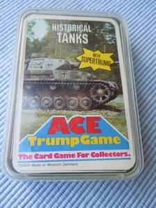 Vintage Historical Tanks Ace Trump Card Game