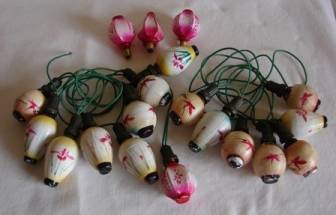 Vintage Glass Chinese Lantern Lights