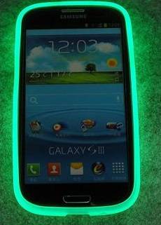 Luminous Glow In The Dark Clear Slim Case Cover for Samsung Galaxy S3 i9300 + free screen protector