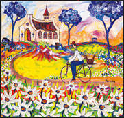 Portchie print on paper: Chicken for the lord